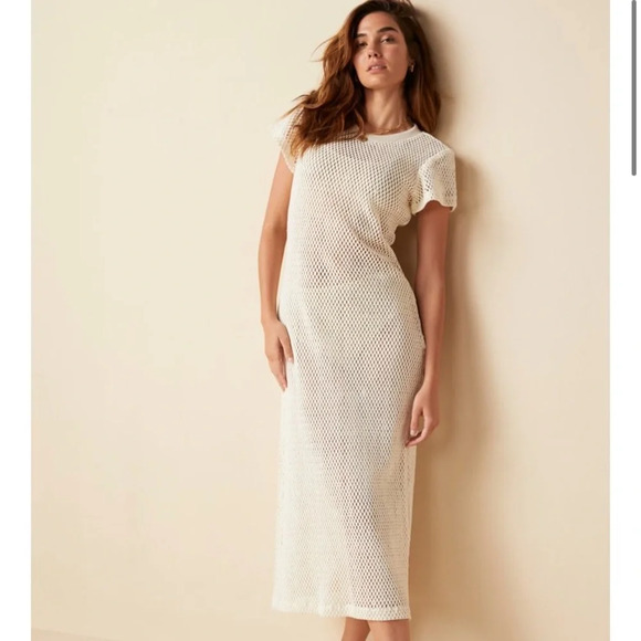 Saint Holiday Dresses & Skirts - NWT Saint Holiday The Bungalow Crochet T-Shirt Dress Coverup